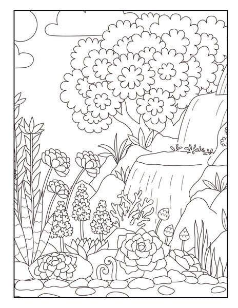 Large Print Coloring Book: Easy Home and Garden Designs for Adults
