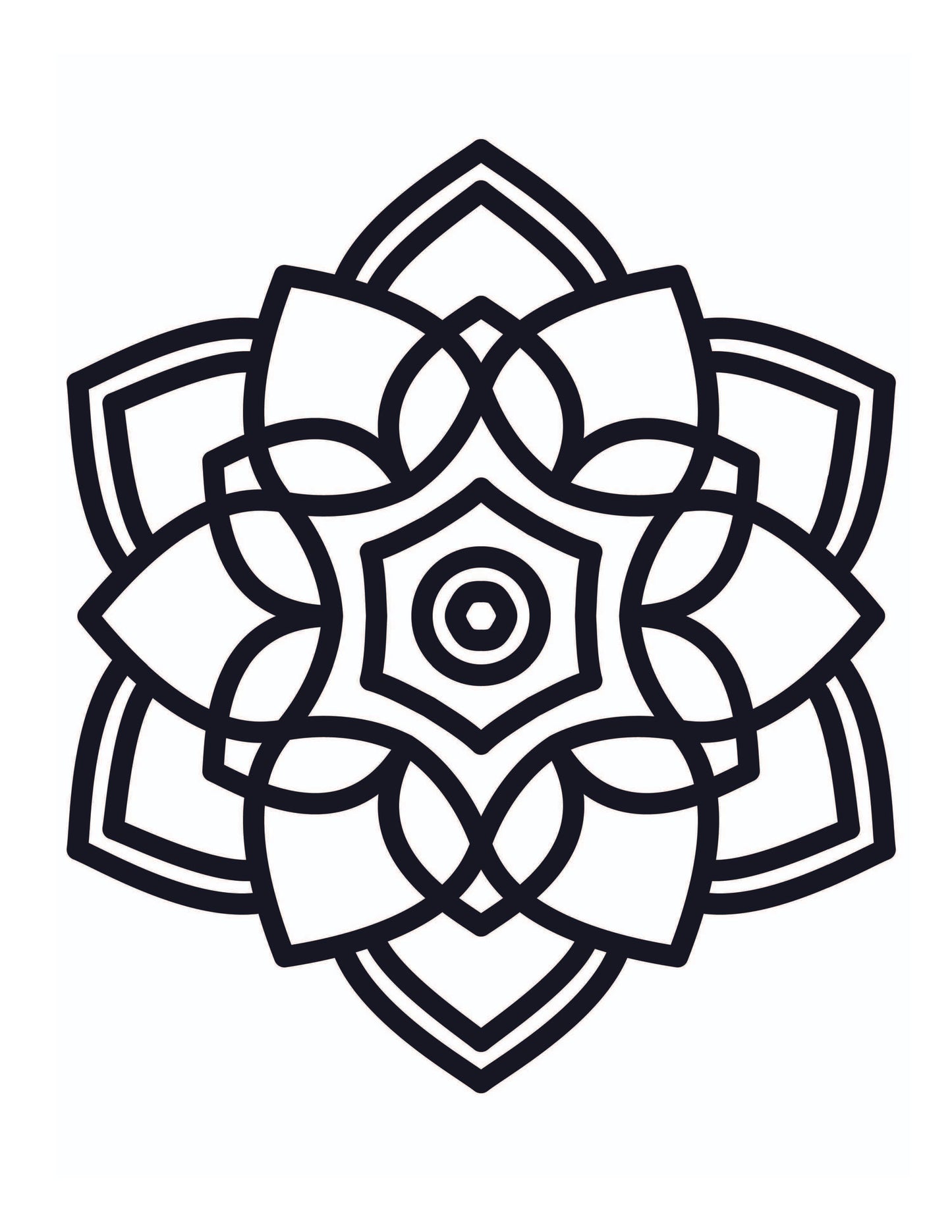 Large Print Coloring Book: Easy Mandalas