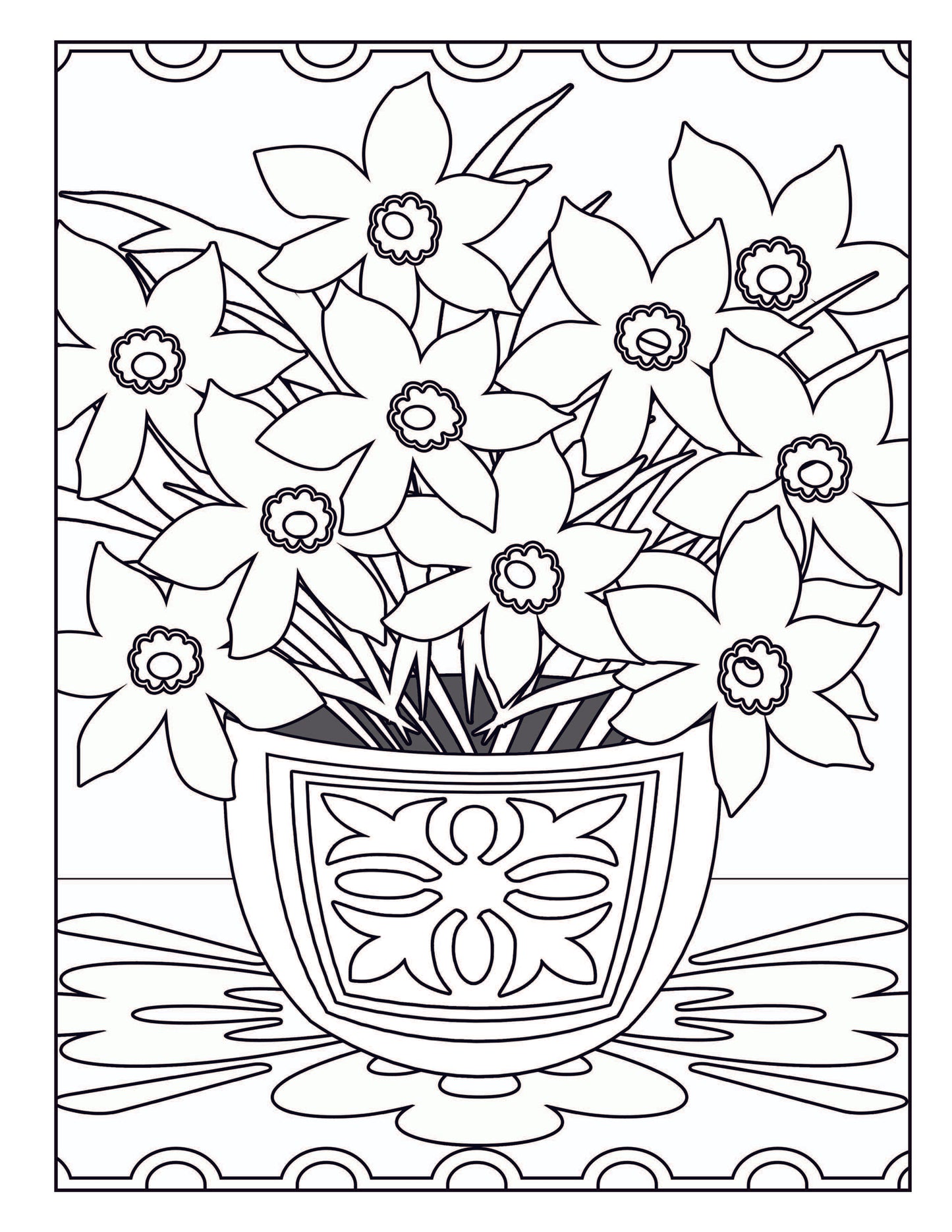 Large Print Coloring Book: Easy Patterns for Adults