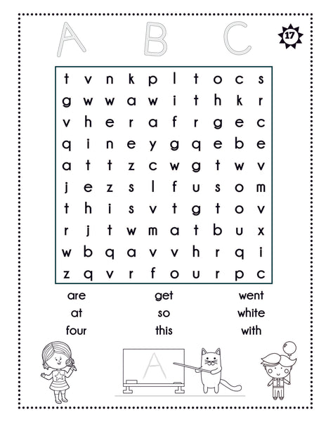 Sight Words Word Search: High-Frequency Word Puzzles for Prek-1st Grade