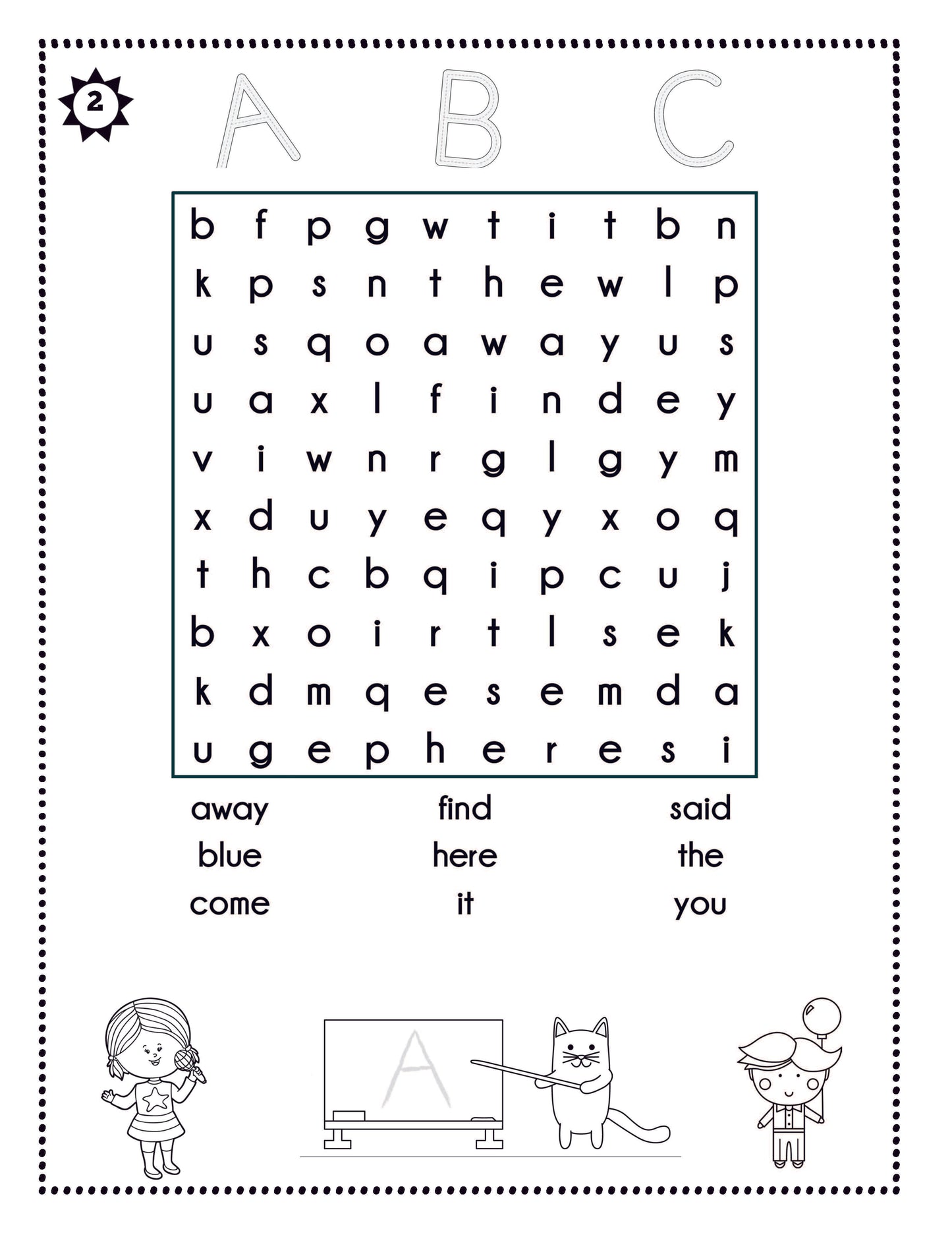 Sight Words Word Search: High-Frequency Word Puzzles for Prek-1st Grade