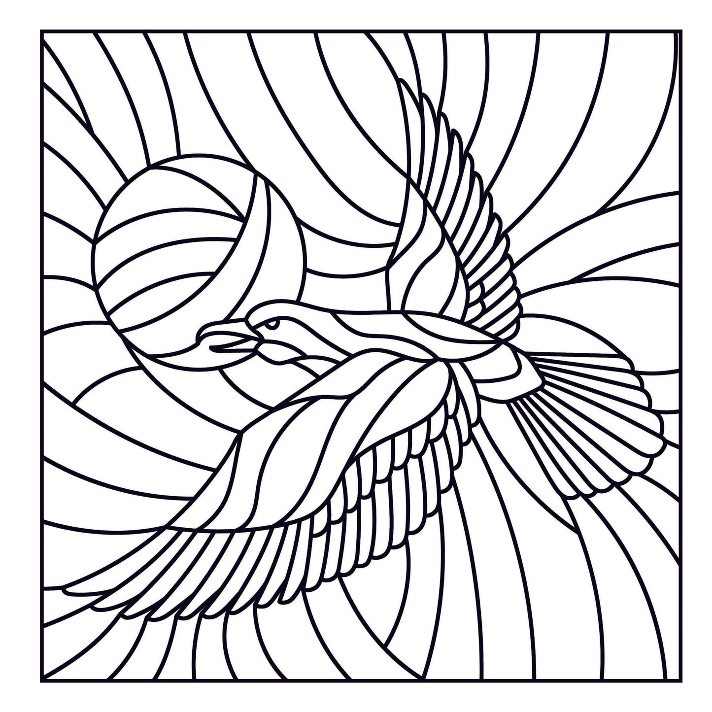 Stained Glass Large Print Coloring Book: Beautiful and Easy Designs for Adults