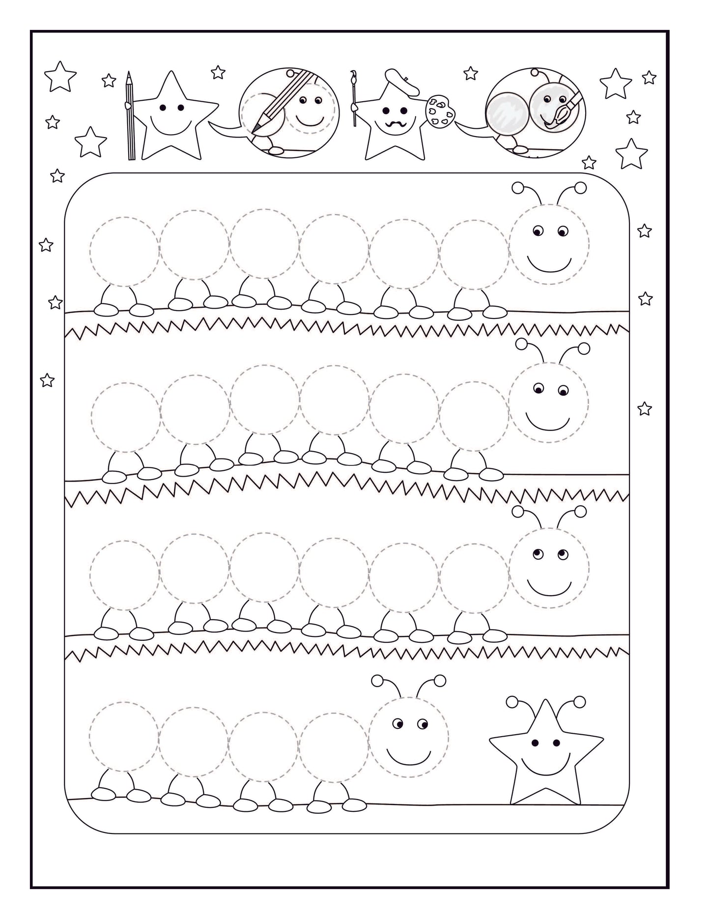 Preschool Tracing Workbook: Shapes to Trace and Color