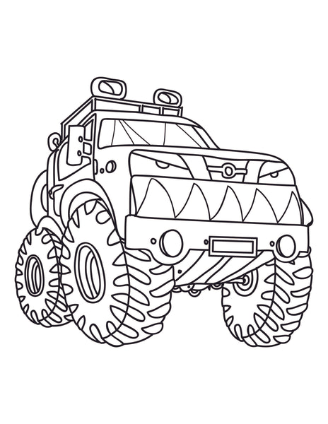 Truck Coloring Book: Kids Coloring Book with Monster Trucks, Fire Trucks, Dump Trucks, Garbage Trucks, and More