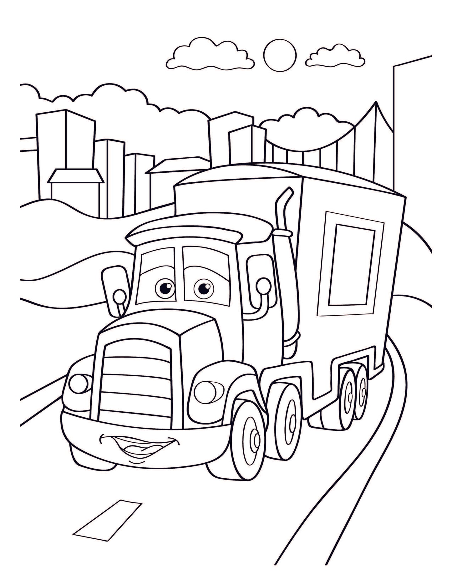 Truck Coloring Book: Kids Coloring Book with Monster Trucks, Fire Trucks, Dump Trucks, Garbage Trucks, and More
