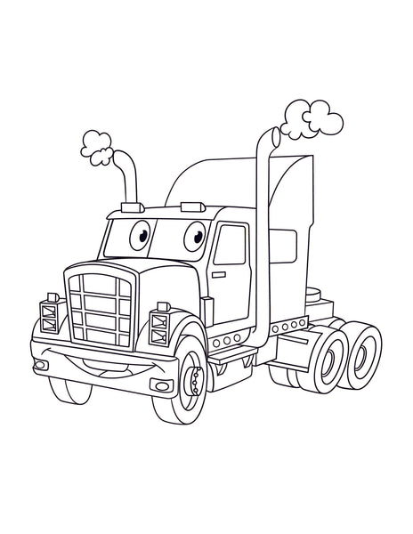 Truck Coloring Book: Kids Coloring Book with Monster Trucks, Fire Trucks, Dump Trucks, Garbage Trucks, and More