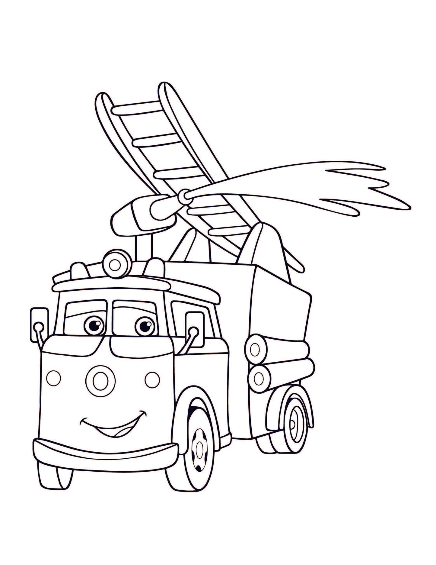 Truck Coloring Book: Kids Coloring Book with Monster Trucks, Fire Trucks, Dump Trucks, Garbage Trucks, and More