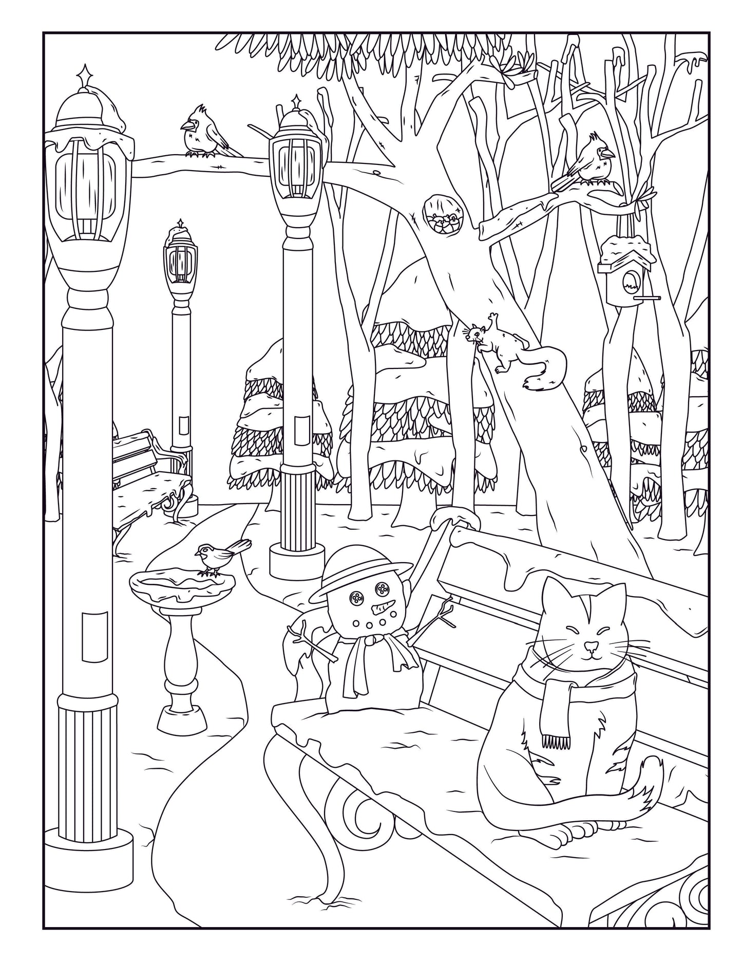 Easy Christmas Coloring Book: Large Print Designs