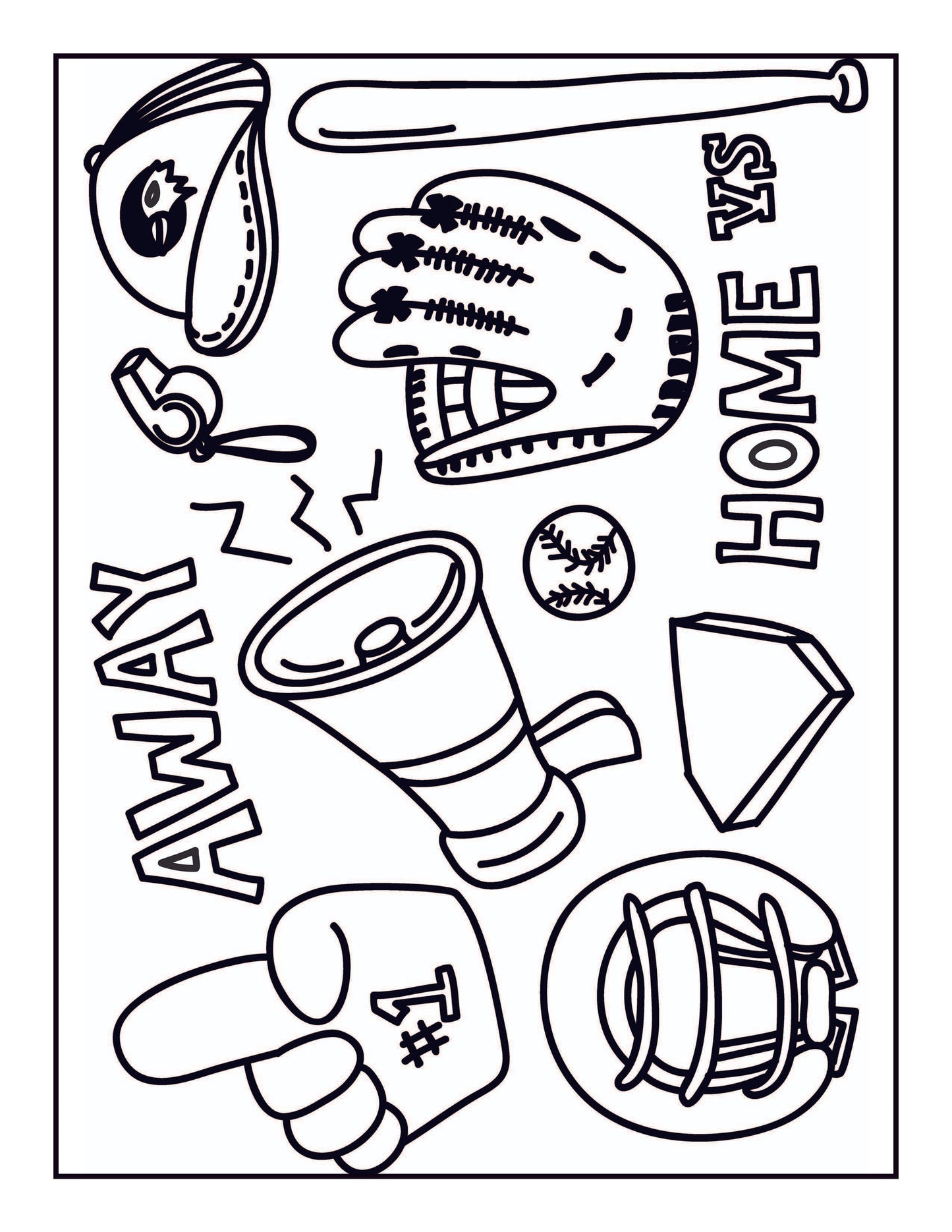 Baseball Coloring Book