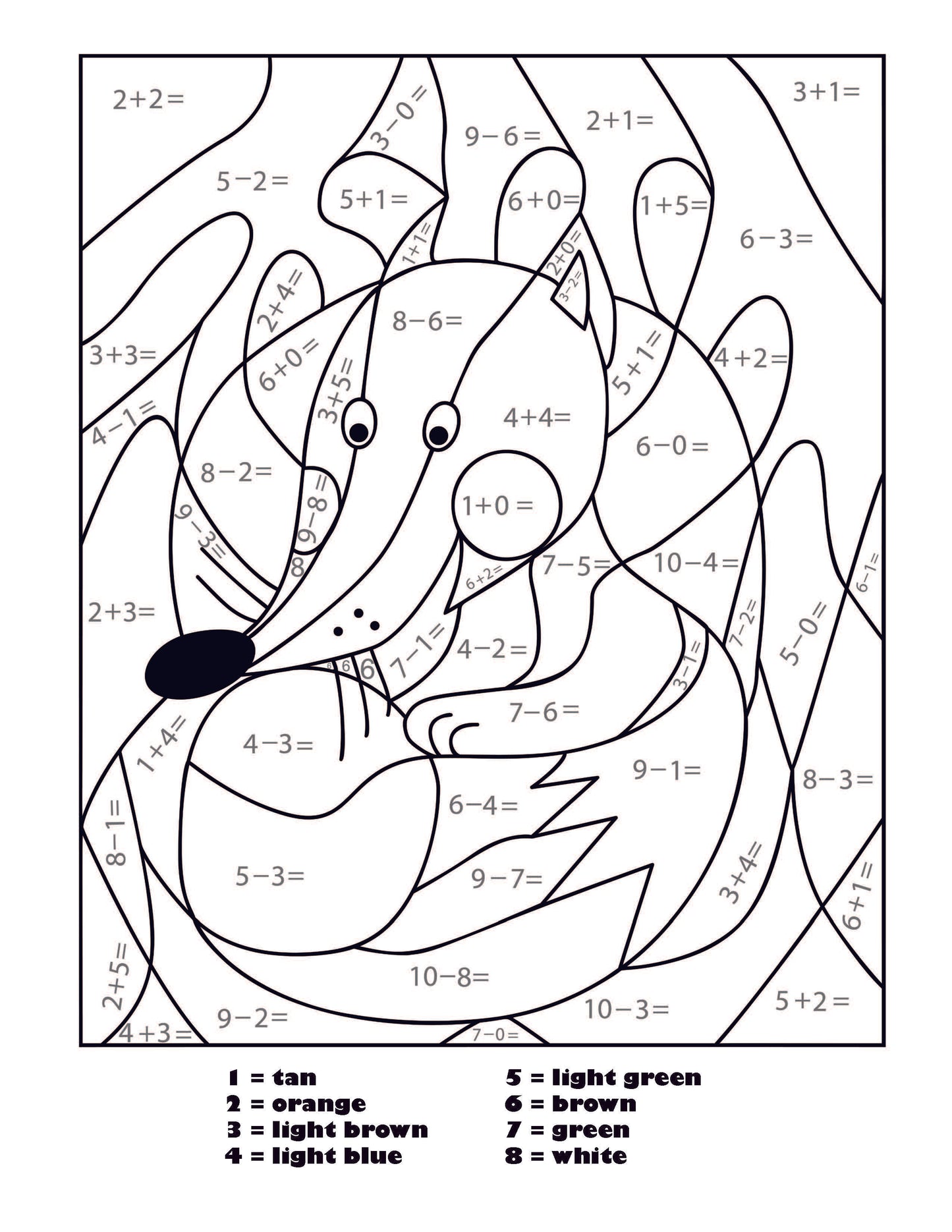 Color By Numbers Addition and Subtraction
