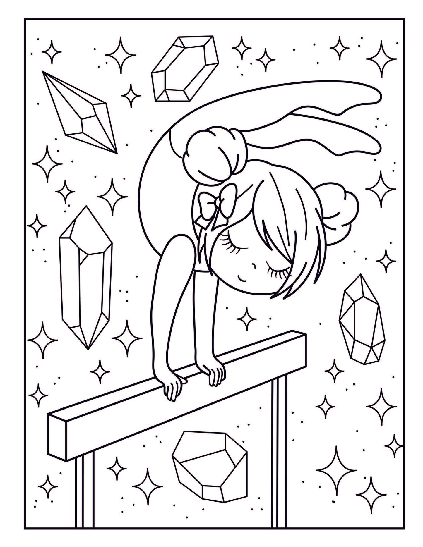 Gymnastics Coloring Book