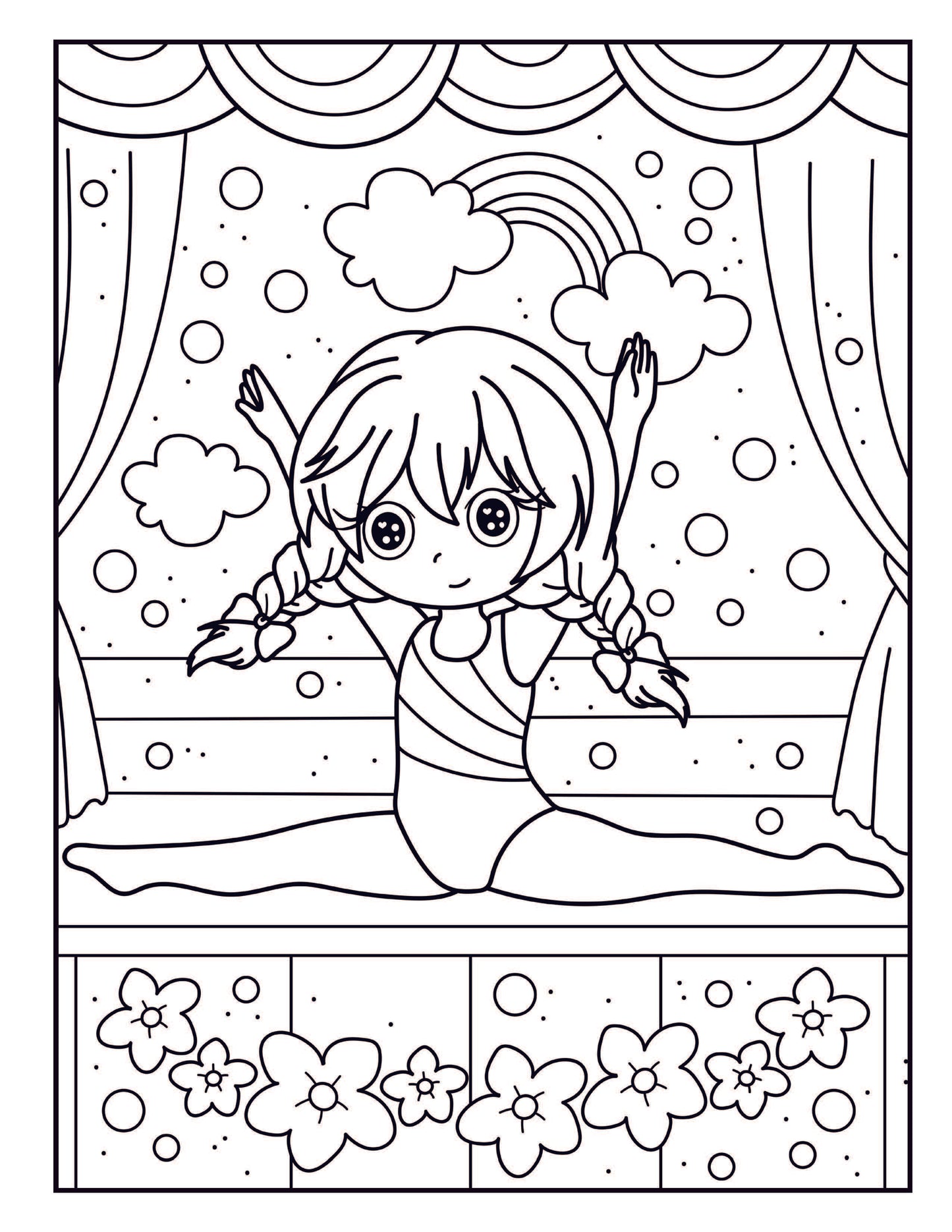 Gymnastics Coloring Book