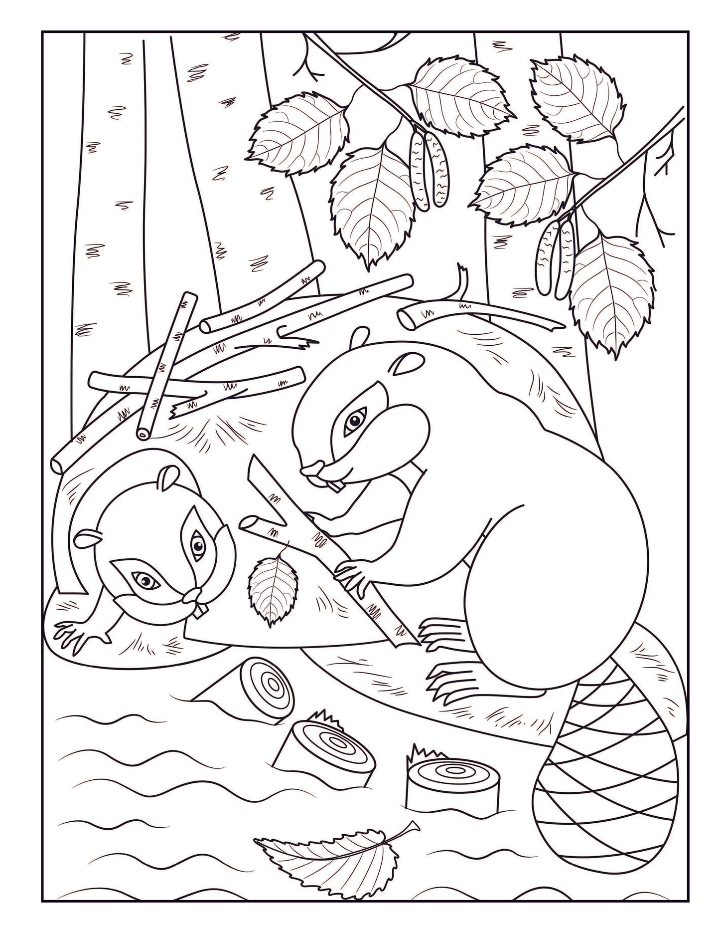 Large Print Coloring Book: Easy Animal Designs