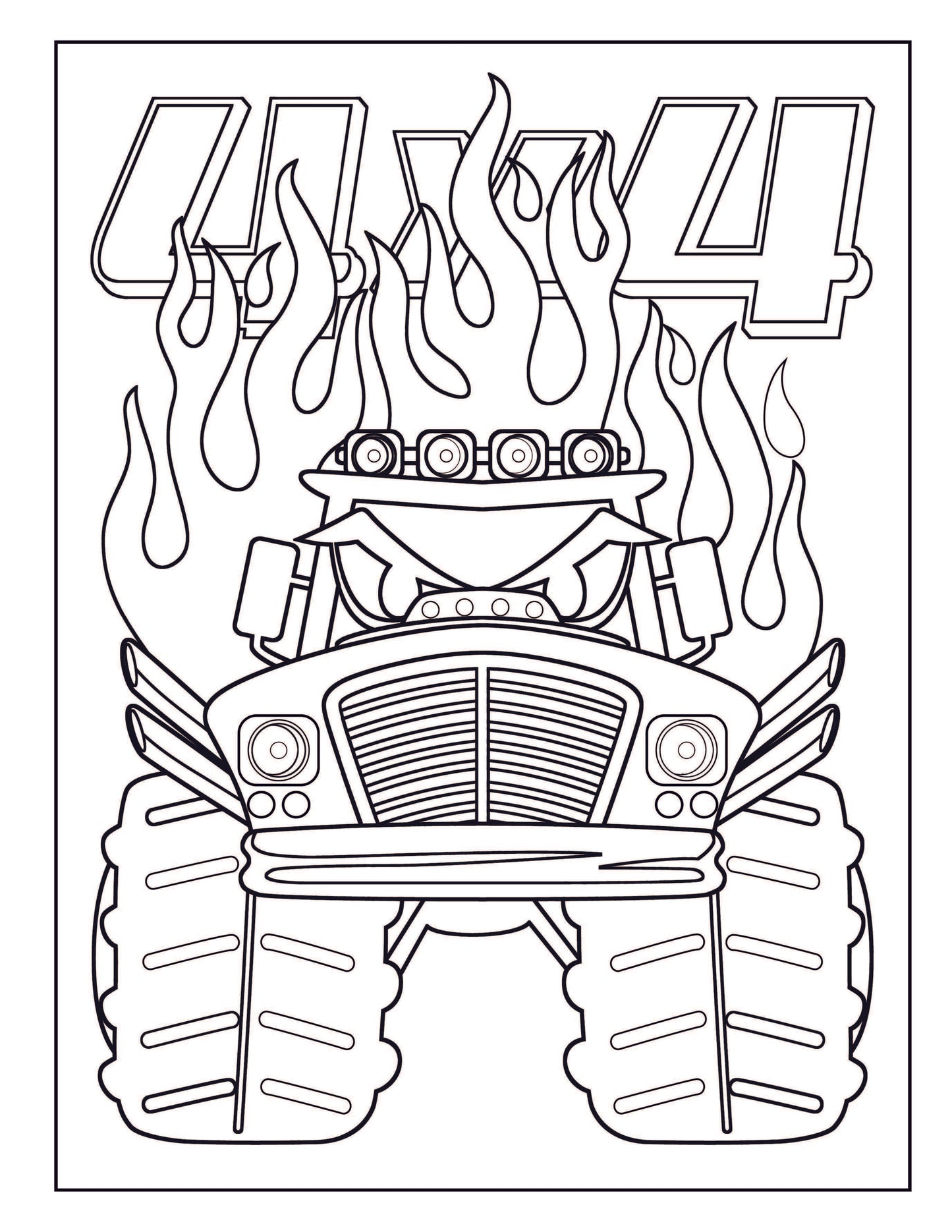 Monster Truck Coloring Book