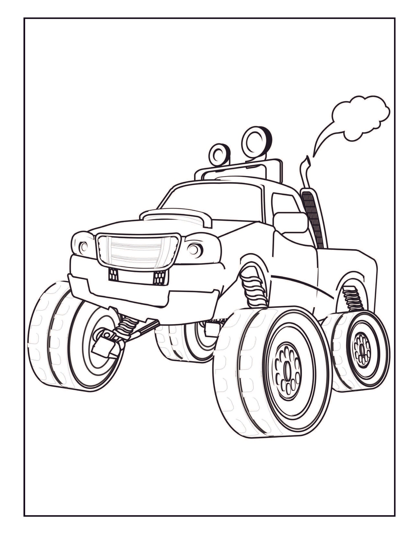 Monster Truck Coloring Book