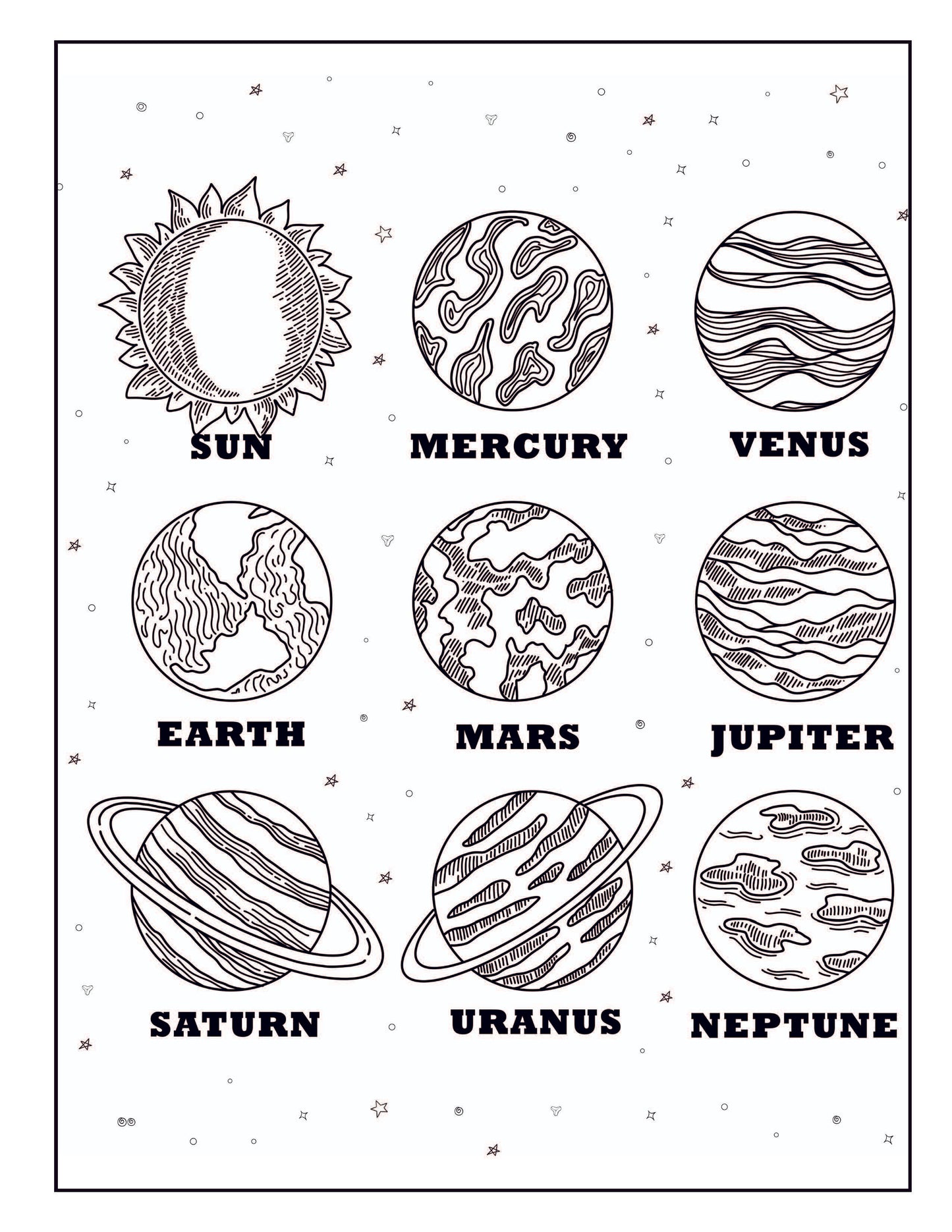 Space Coloring Book for Kids 8-12