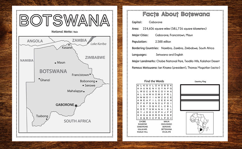 Africa Geography Activity Book