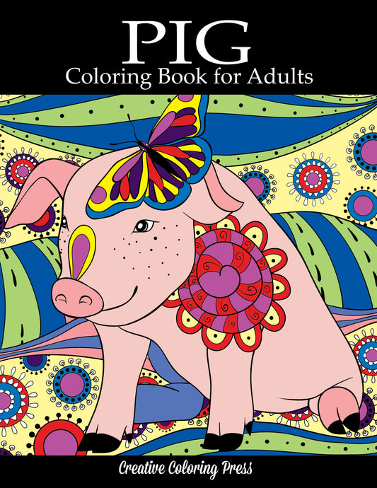 Pig Coloring Book for Adults