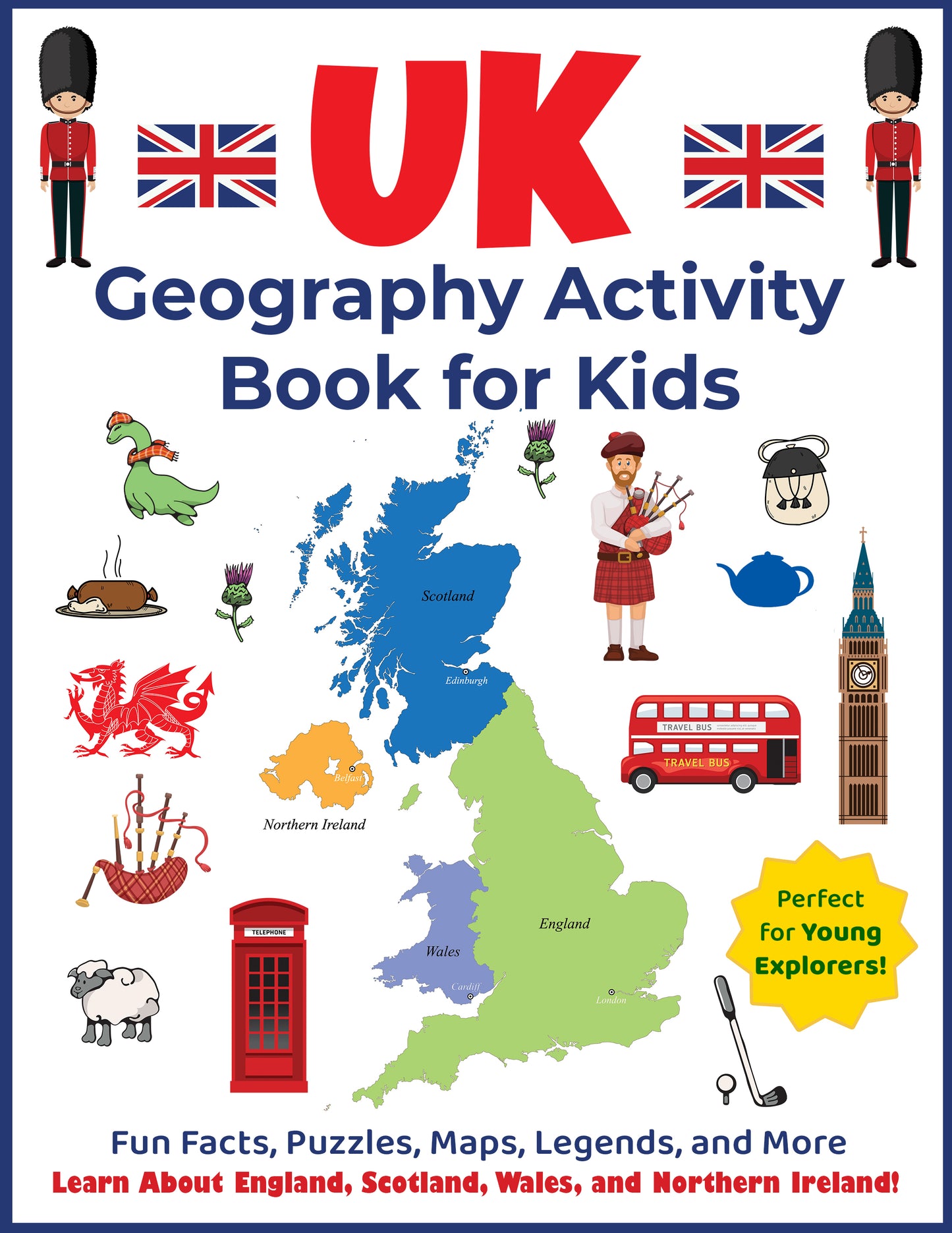 UK Geography Activity Book for Kids