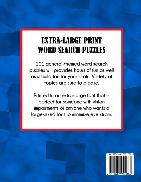 Extra-Large Print Word Search: 101 Puzzles for Adults