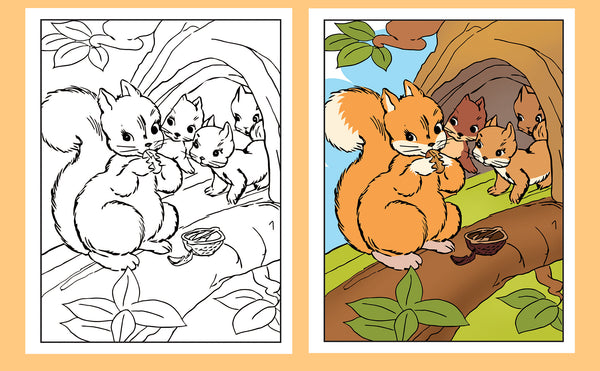 Jumbo Autumn Coloring Book for Kids