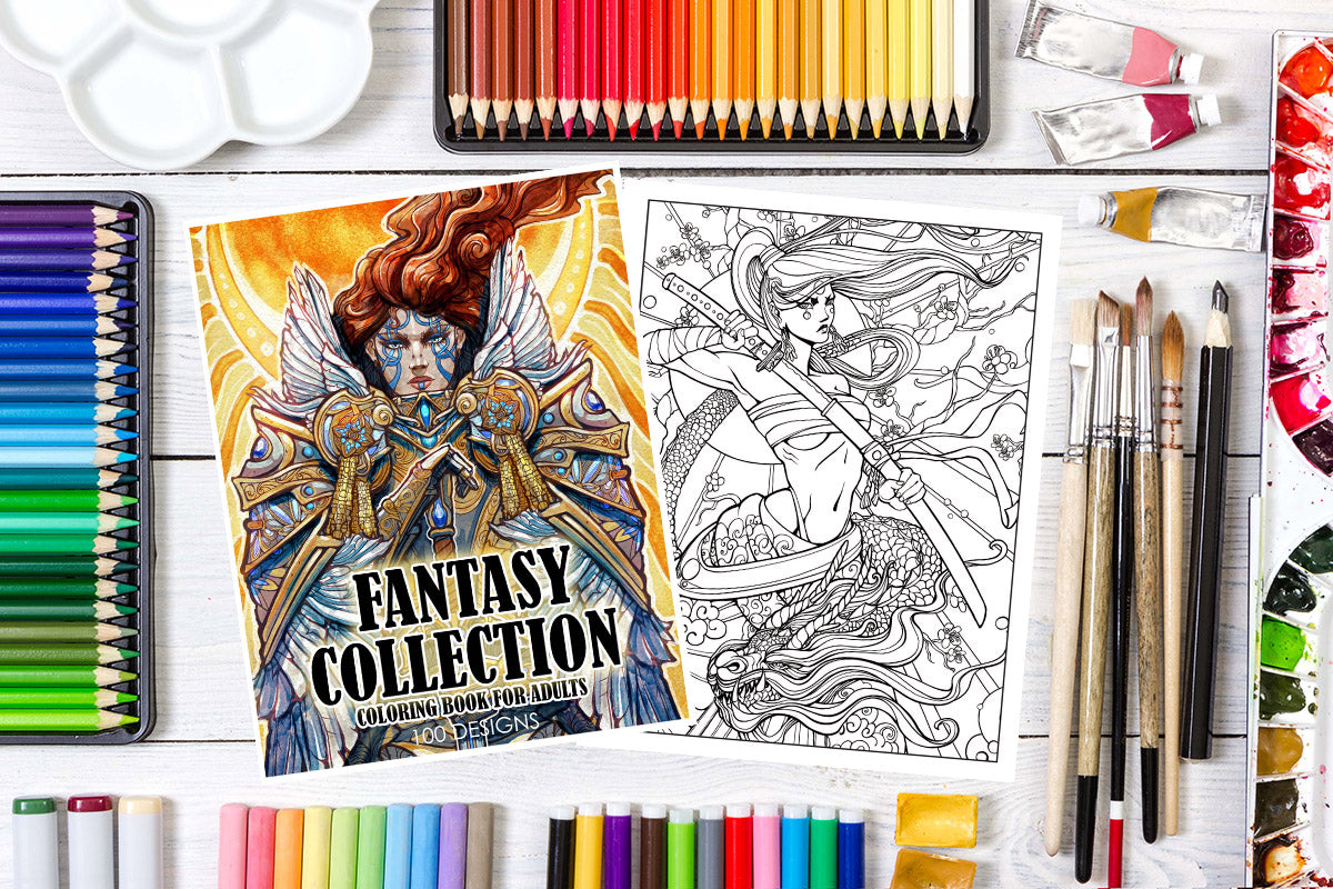 Fantasy Collection Coloring Book For Adults
