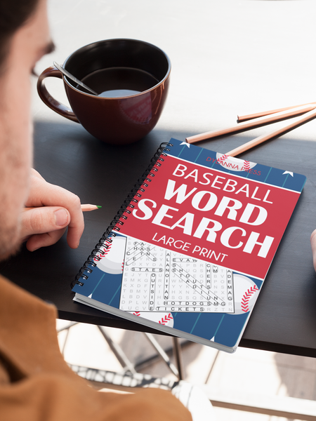 Baseball Word Search Large Print