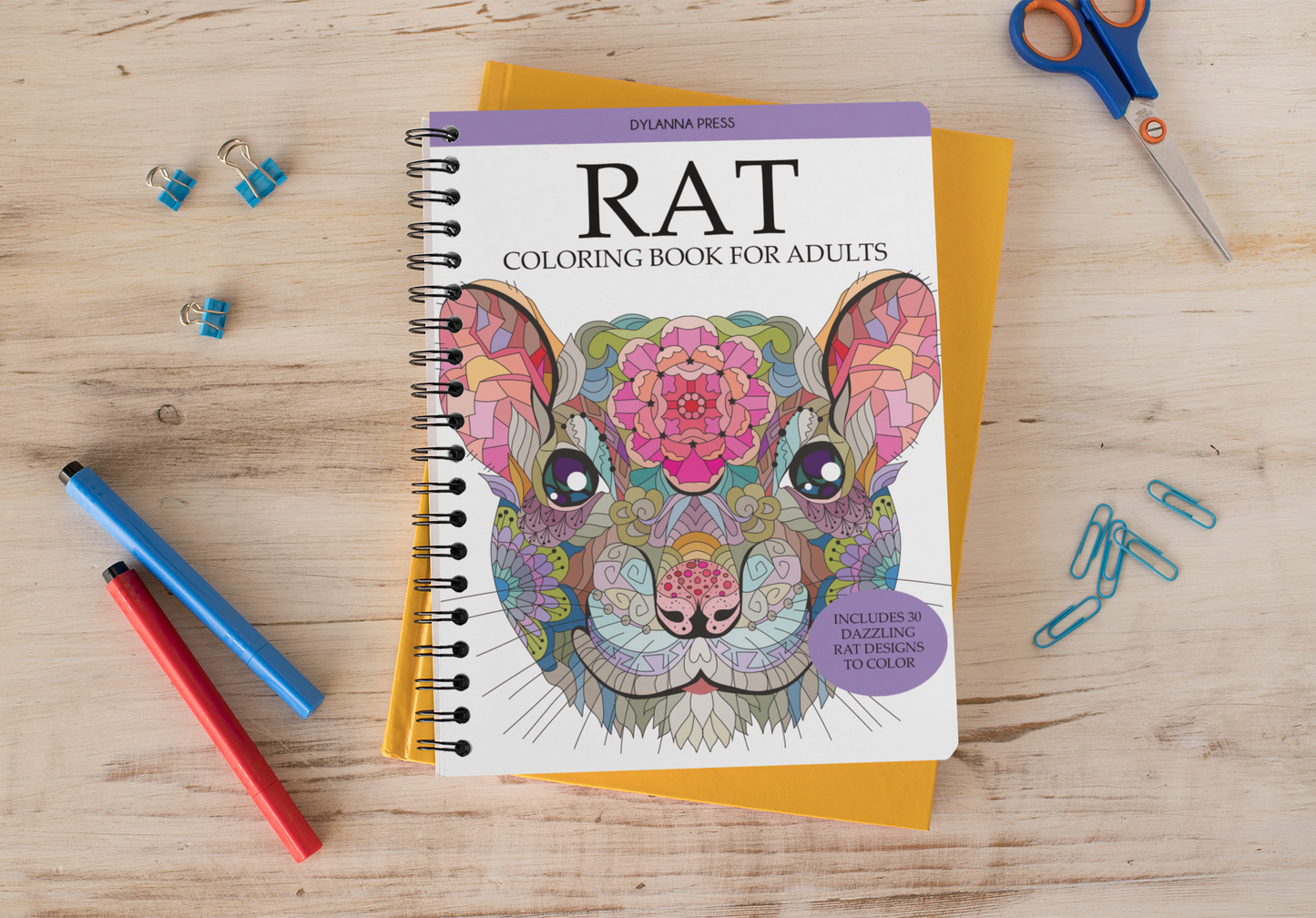 Rat Coloring Book for Adults: Includes 30 Dazzling Rat Designs to Color