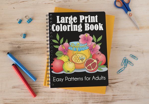 Large Print Coloring Book: Easy Patterns for Adults