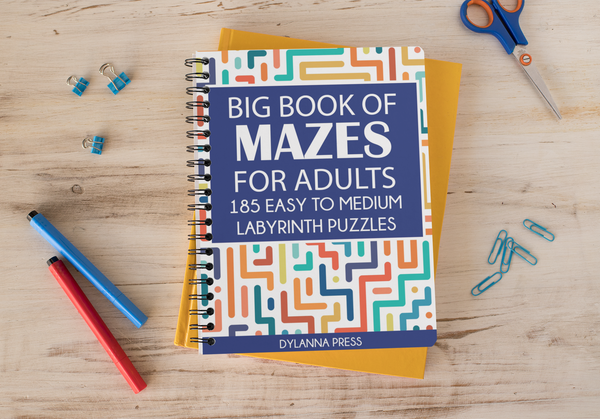 Big Book of Mazes for Adults: 185 Easy to Medium Labyrinth Puzzles