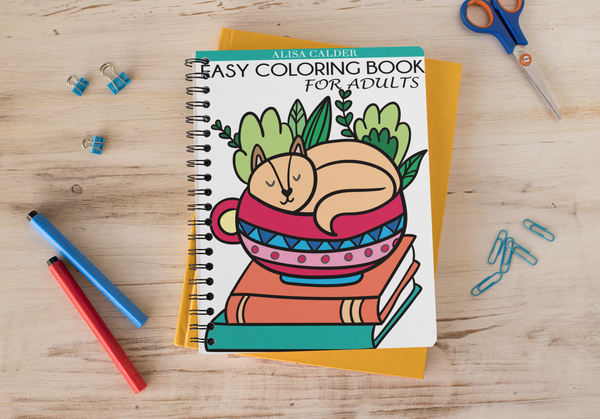 Easy Coloring Book for Adults: Beautiful Simple Designs for Seniors and Beginners