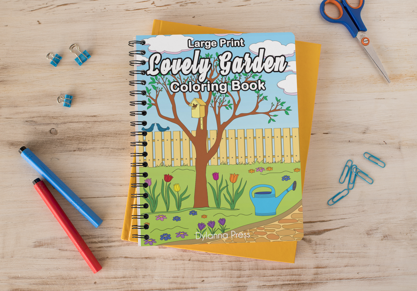 Lovely Garden Large Print Coloring Book