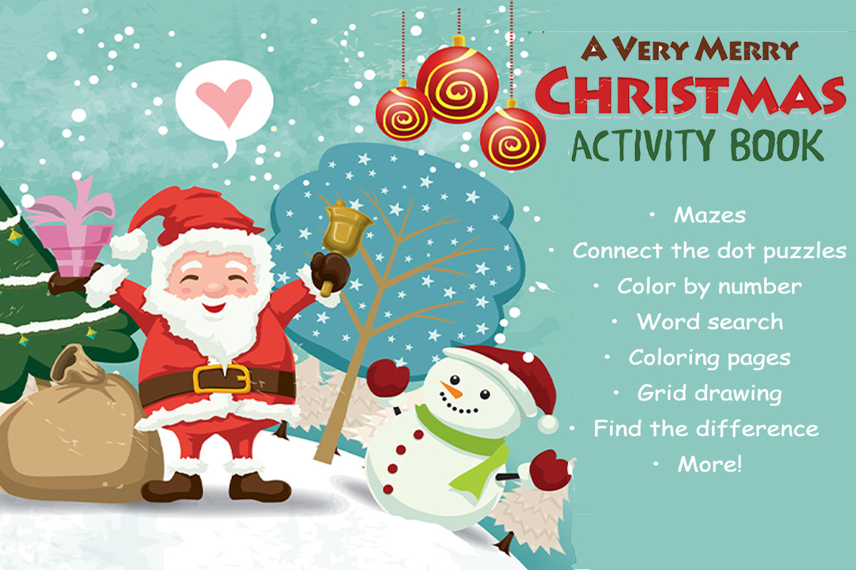 A Very Merry Christmas Activity Book (Christmas Activity Books for Kids)