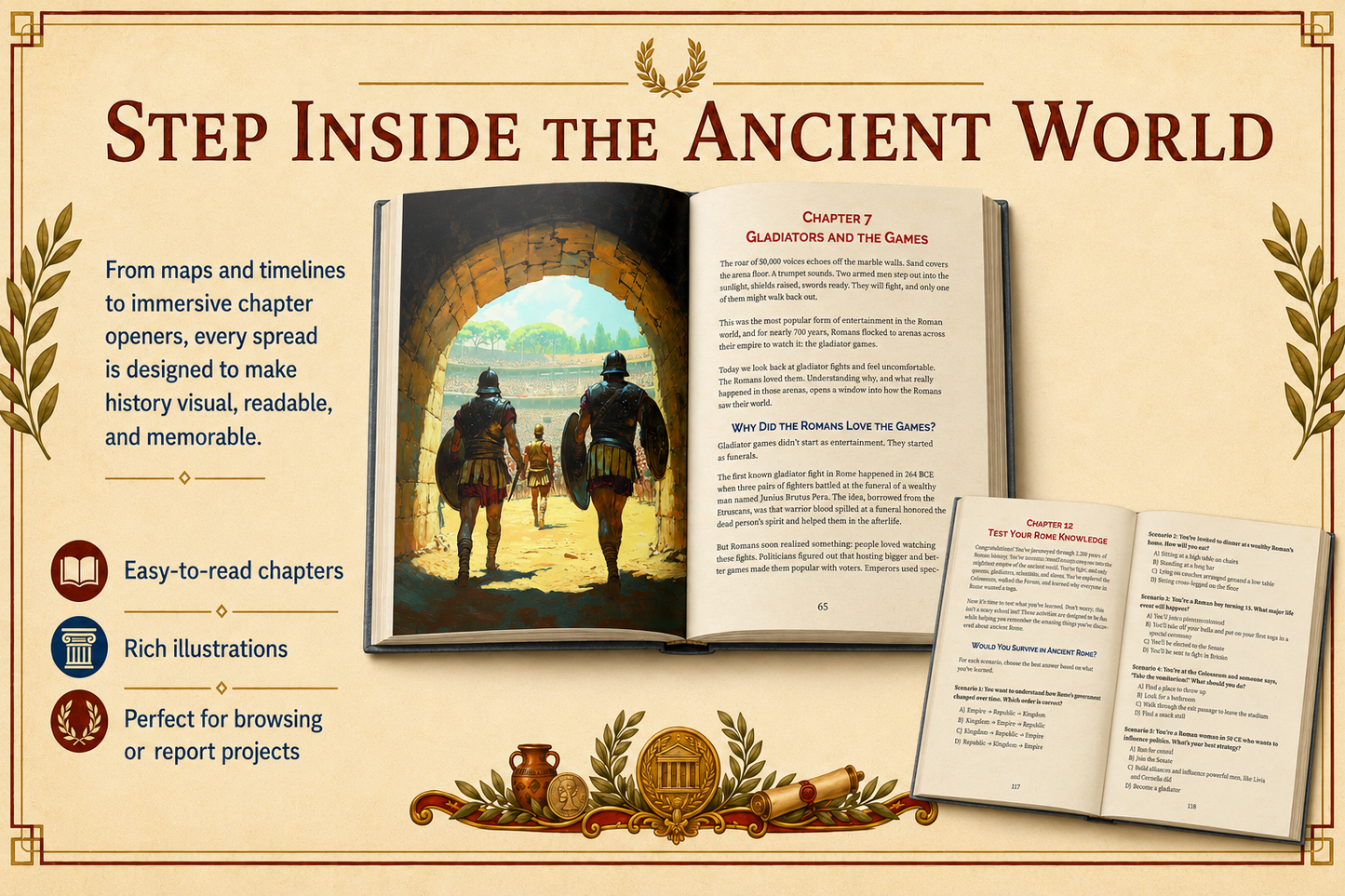 Ancient Rome for Kids: Explore the Empire, Meet the Caesars, and Step Inside the Roman World