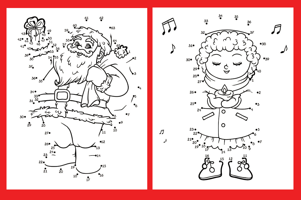 Christmas Connect the Dots Book for Kids: Challenging and Fun Holiday Dot to Dot Puzzles (Christmas Activity Books for Kids)