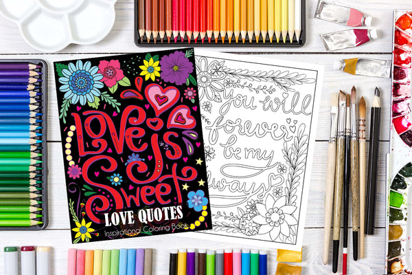 Love Quotes Inspirational Coloring Book