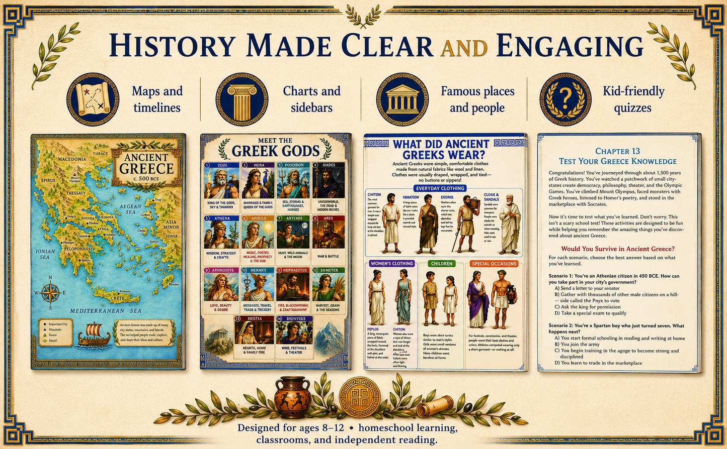 Ancient Greece for Kids: Explore the City-States, Meet the Heroes, and Discover the Birthplace of Democracy