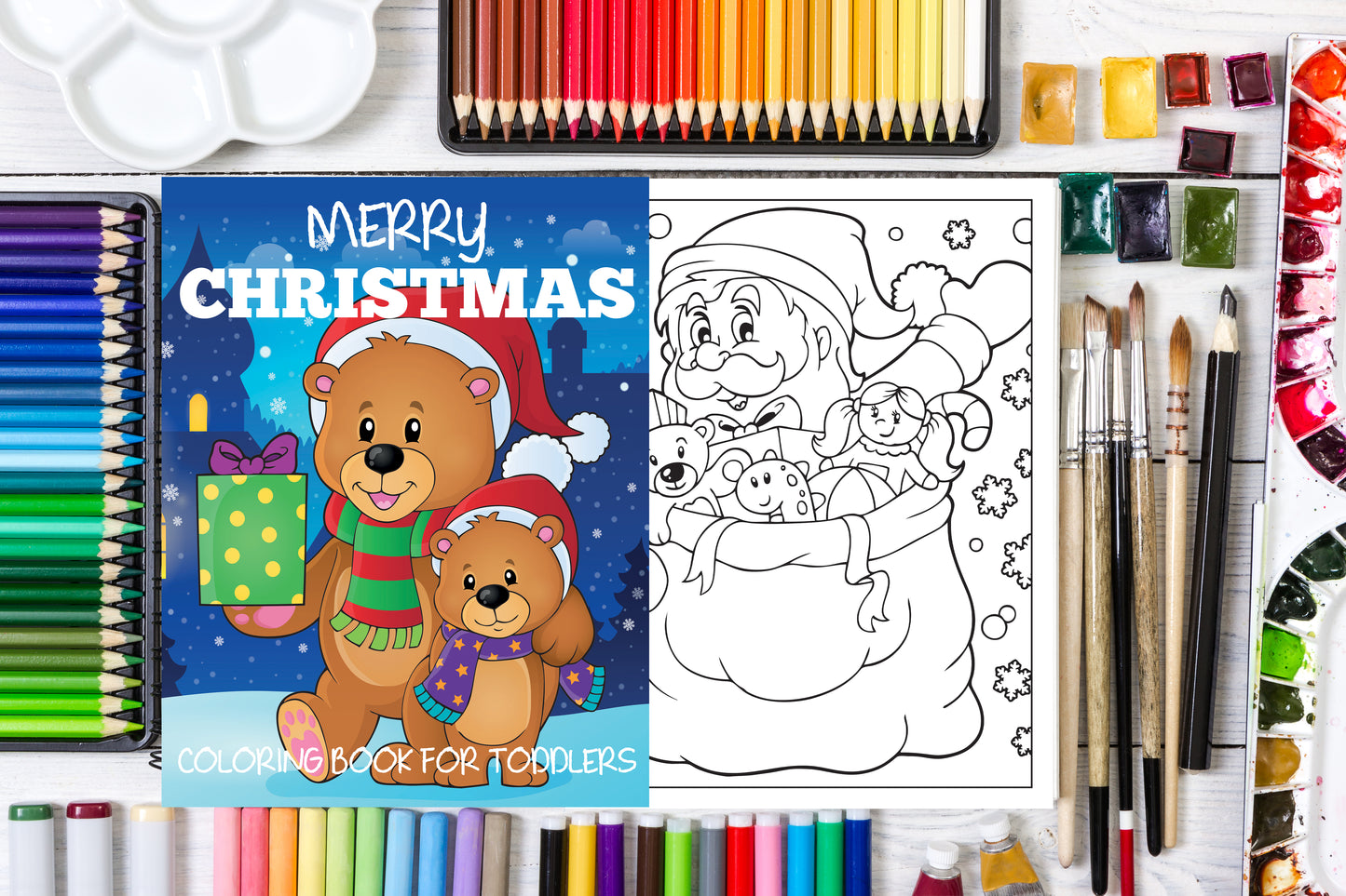 Merry Christmas Coloring Book for Toddlers (Christmas Books for Kids)