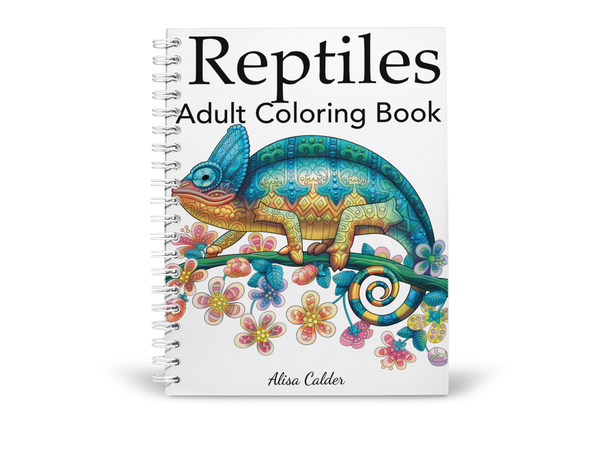 Reptiles Adult Coloring Book