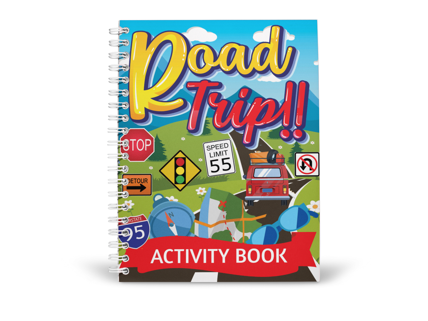 Road Trip Activity Book: Travel Games and Puzzles for Kids 6-12