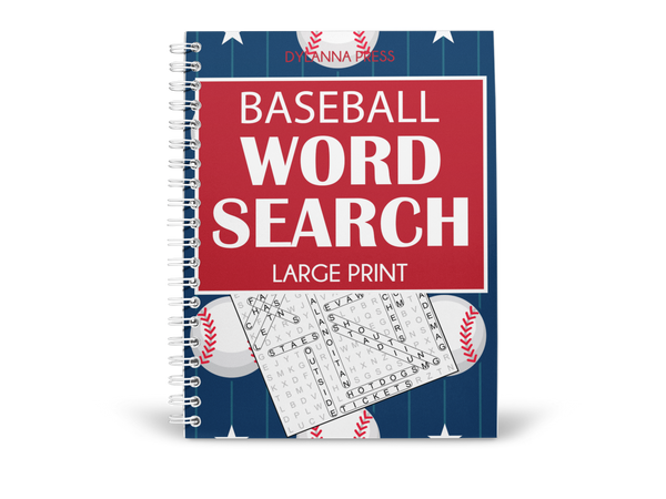 Baseball Word Search Large Print
