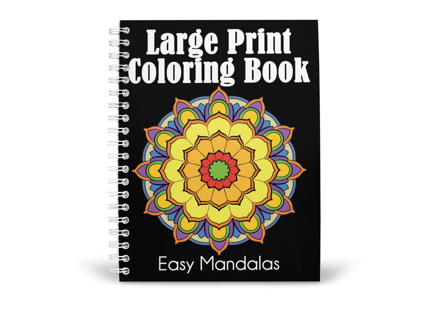 Large Print Coloring Book: Easy Mandalas