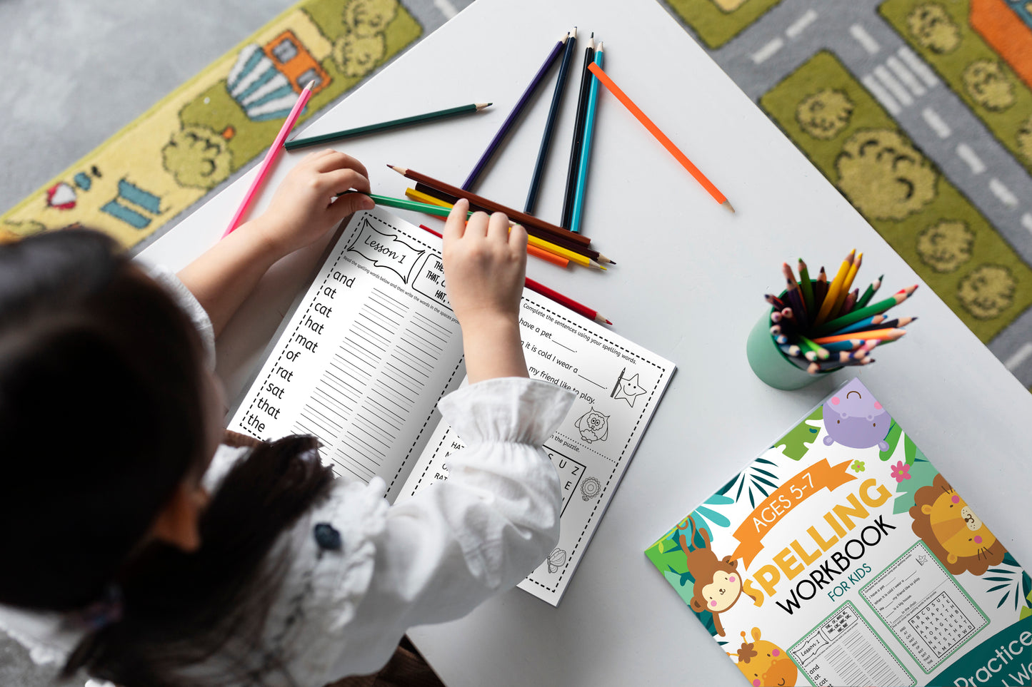 Spelling Workbook for Kids Ages 5-7: Learn and Practice Over 350 Essential Words Including Sight Words and Phonics Activities