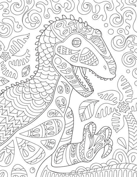 Dinosaur Coloring Book for Adults