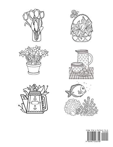 Easy Coloring Book for Adults: Beautiful Simple Designs for Seniors and Beginners