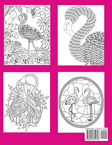 Flamingo Coloring Book for Adults