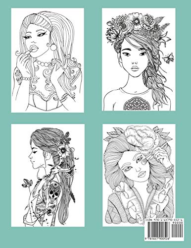 Beautiful Women Adult Coloring Book