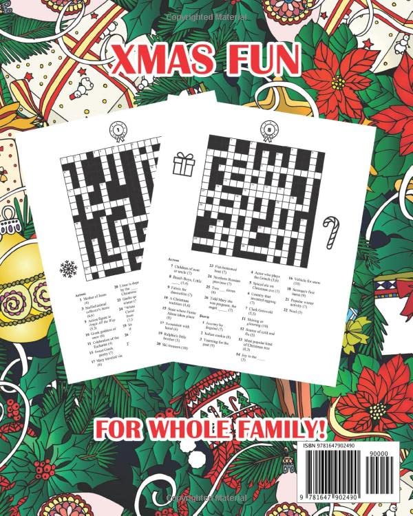 Christmas Crossword Puzzles: Fun Holiday-Themed Puzzle Book