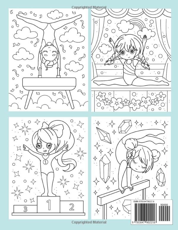 Gymnastics Coloring Book