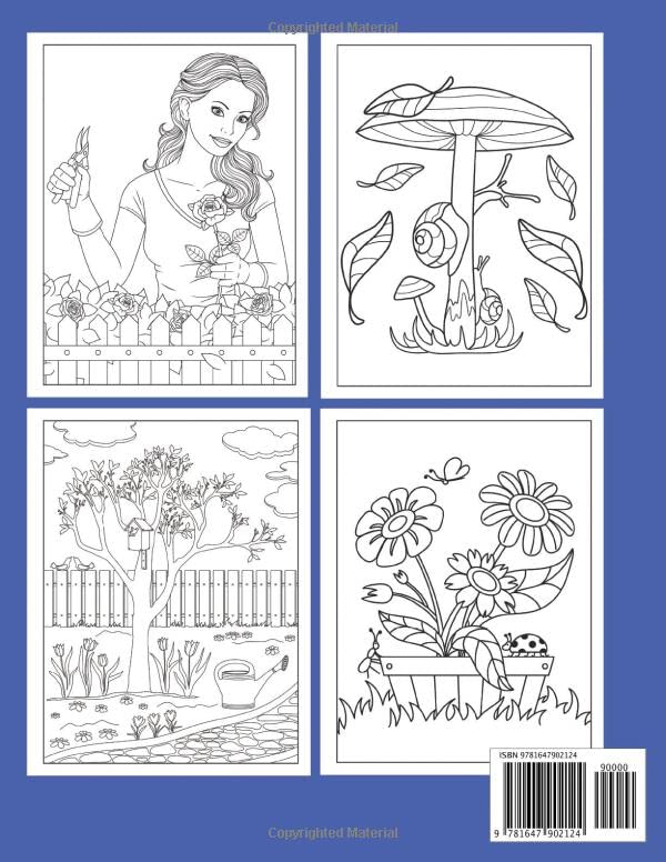 Lovely Garden Large Print Coloring Book